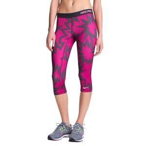 Nike Pro Fuchsia and Black Leggings Size Small
